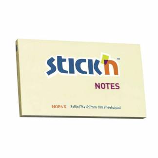 Notes, BNT Stick&acute;n, Notes, gul, 127x76mm