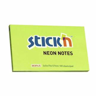 Notes, BNT Stick&acute;n, gr&oslash;n, 127x76mm