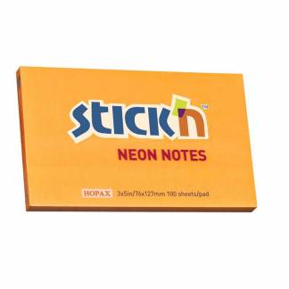 Notes, BNT Stick&acute;n, orange, 127x76mm