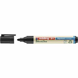 Marker, Edding Ecoline, 31, 1,5-3,0MM Rund spids, sort, 706010001