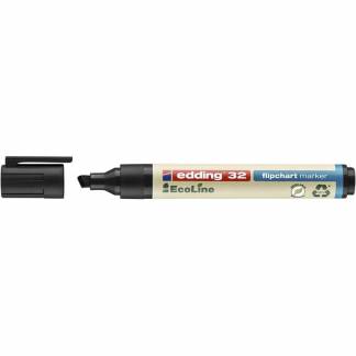 Marker, Edding Ecoline, 32, 1-5MM Skr&aring; spids, sort, 706012001