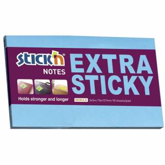 Notes, BNT Stick&acute;n, Extra sticky, bl&aring; 127x76mm