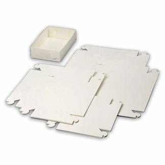 Kage&aelig;ske,185x185x50mm Pap, hvid, pakke a 250 stk F&oslash;devaregodkendt