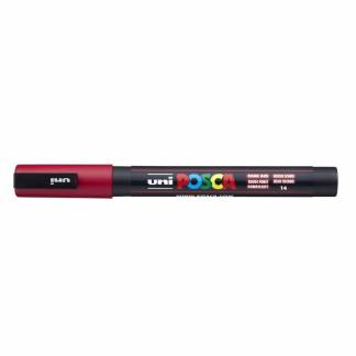 Paintmarker, Uni Posca, PC-3M, 0,9-1,3MM Rund spids, r&oslash;d, 40150114
