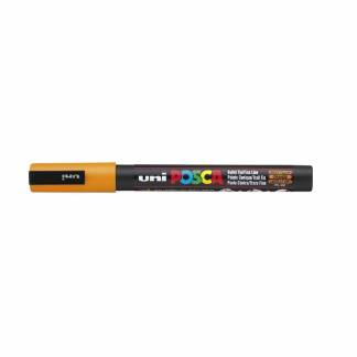 Paintmarker, Uni Posca, PC-3M, 0,9-1,3MM Rund spids, gul, permanent