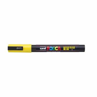 Paintmarker, Uni Posca, PC-3M, 0,9-1,3MM Rund spids, gul, 40150144