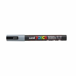 Paintmarker, Uni Posca, PC-3M, 0,9-1,3MM Rund spids, gr&aring;, 40150195