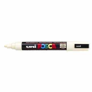 Paintmarker, Uni Posca, PC-5M, 1,8-2,5MM Rund spids, hvid, 40150319