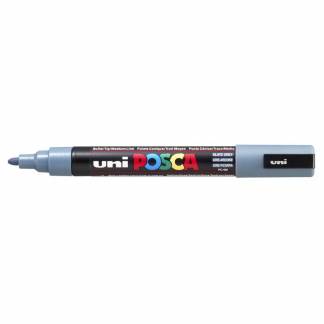 Paintmarker, Uni Posca, PC-5M, 1,8-2,5MM Rund spids, gr&aring;, 40150396