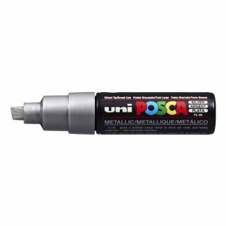 Paintmarker, Uni Posca, PC-8K, 8MM Rund spids, silver, permanent