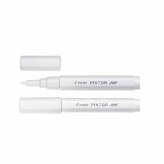 Marker, Pilot Pintor, FINE, 1,0MM Rund spids, hvid, 541544