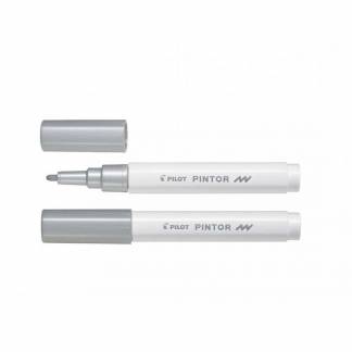 Marker, Pilot Pintor, FINE, 1,0MM Rund spids, silver, 541612