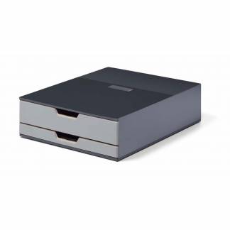 Skuffekabinet, Durable Coffe Point m&oslash;rkegr&aring;, skuffer: 2