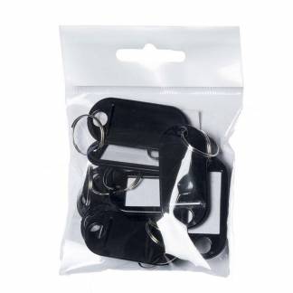 N&oslash;gleskilte, BNT, 50x23 etiketm&aring;l (LxB): 30x15mm, plastik, sort