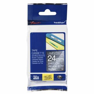 Labeltape, Brother Labeltape, TZE-PR955 hvid/s&oslash;lv