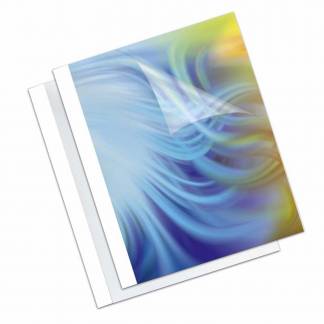 Limindbindingsomslag, Fellowes A4, 151-200 ark, 20 hvid  pakke a 50 stk