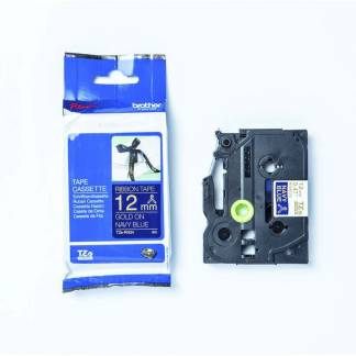 Labeltape, Brother Labeltape, TZERN34 metallic/bl&aring;