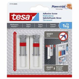 Kl&aelig;beskrue, TESA, hvid, til tapet 1 kg pakke a 2 stk