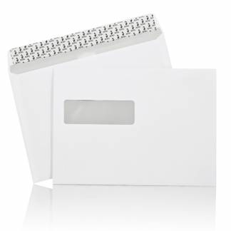 Mailman, langsiden &aring;ben, hvid Permanent (DP 37), peel&seel pakke a 500 stk palle a 72 kartoner, 10198