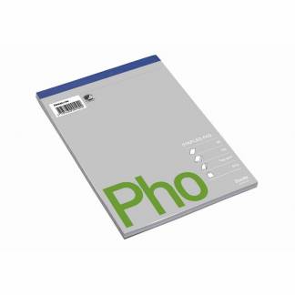 Telefonblok, Bantex, ulinjeret, A5, hvid 148x210mm, 60g/m2