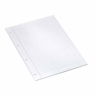 Arbejdsblade, Notesblok, linjeret, A4 hvid, 210x297mm, 80g/m2, blok af 500 ark