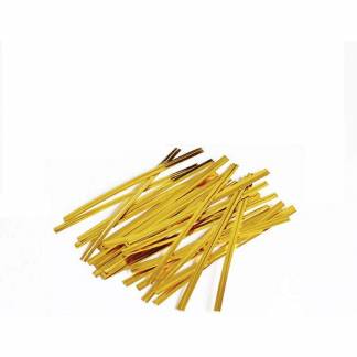 Plastclips, 125, metal, gul pakke a 1000 stk, Twist-ties