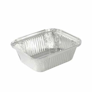 Foliebakke, Plus Pack, 1-Compartments Rektangul&aelig;r kapacitet 450ml,141x116x41mm aluminium, aluminium, pakke a 100 stk F&oslash;devaregodkendt