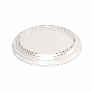 L&aring;g t/plastbakke, F&aelig;rch, K 5123-2, Rund &Oslash; 127, h&oslash;jde 12, v&aelig;gt: 108 PET, transparent, karton a 684 stk F&oslash;devaregodkendt