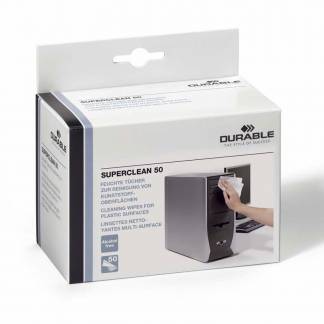 Renseservietter, Durable, hvid pakke a 50 stk