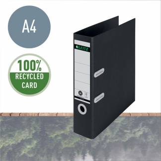 Brevordner, Leitz Recycle sort, 75mm, 210x297mm, antal ringe: 2 Paper/plastic/metal, FSC Mix 70\%
