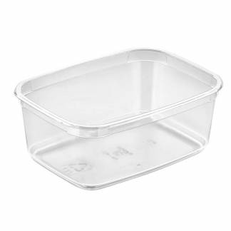 Plastbakke, F&aelig;rch, M 68-50, 1-rums Rektangul&aelig;r kapacitet 500ml,142x105x56mm PET, transparent, karton a 560 stk F&oslash;devaregodkendt