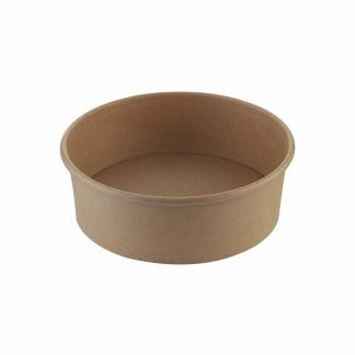 Salatbowle, Rund, &Oslash; 185, h&oslash;jde 50 Kraft, brun, pakke a 50 stk F&oslash;devaregodkendt