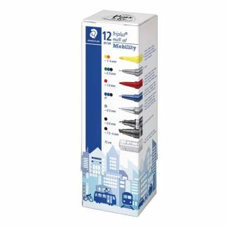 Fineliner, Staedtler Triplus, Multi assorteret, 34 CPR12, s&aelig;t med 1 stk.