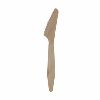 Tr&aelig;bestik, tr&aelig;, tr&aelig;, Wax coated Kniv 185mm, pakke a 100 stk, Exclussiv F&oslash;devaregodkendt