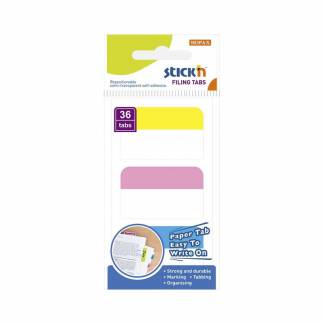 Notes, BNT Stick&acute;n, 3 farver,28x45mm assorteret pakke med 36 stk