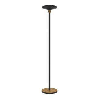 Gulvlampe, Unilux Uplight, sort/tr&aelig;