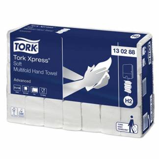Papirh&aring;ndkl&aelig;der ark, Tork, Advanced, H2 hvid, karton a 2856 stk, FSC Mix Credit