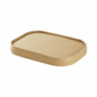L&aring;g t/salatbowl, 500 - 1000 ml Firkantet,120x172x10mm Kraft, brun, For microwave pakke a 50 stk F&oslash;devaregodkendt