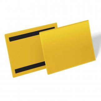 Lagerlomme, Durable Med magnet A5 tv&aelig;rformat, gul