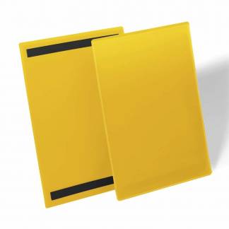 Lagerlomme, Durable Med magnet A4 h&oslash;jformat, gul