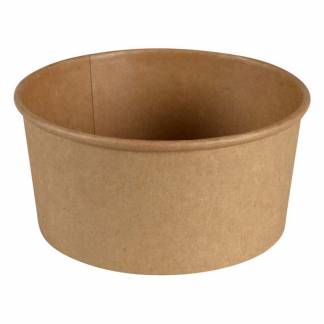 Salatbowle, Rund, &Oslash; 146, h&oslash;jde 69 Pap, brun, pakke a 50 stk F&oslash;devaregodkendt
