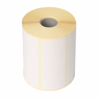 Thermoetiket, Etiket selvkl&aelig;bende Rektangul&aelig;r, Udvendig vikling, 102.00 x 192.00 mm, andre syntetiske papirer Permanent (DP 37), white rulle a 350 etiketter, kasse a 18 ruller