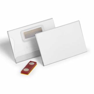 Kongresm&aelig;rker, Durable, Place & Hold 54x90, med magnet, transparent pakke a 25 stk