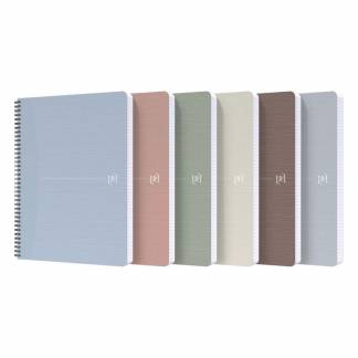 Notesbog, Oxford My Rec'Up, Squared, A4 assorteret, 210x297mm