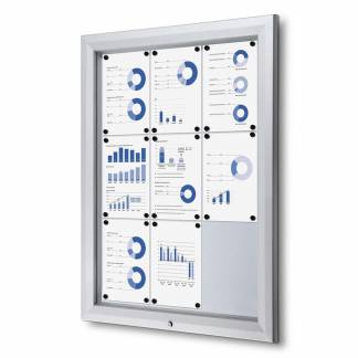 Opslagsskab, Twinco Twin, 800x1000mm Med whiteboard, aluminium/gr&aring;