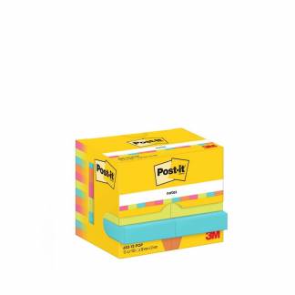 Post-it, Post-it, Notes, assorteret, 51 x38mm, pakke a 12 stk 100 \% PEFC Certified