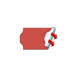 Prisetiket, Meto, Permanent 26x16mm neon r&oslash;d, pakke a 12 stk