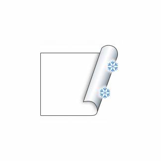 Prisetiket, Meto, K&oslash;l/Frys 29x28mm hvid, pakke a 5 stk