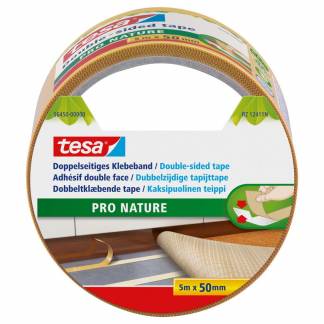 Dobbeltkl&aelig;bende tape, TESA 56450 Pro Nature, 50 mm x 5.00 m samlet tykkelse 160 &micro;m kernediameter: 76 mm, Rulle 100 \% genbrug, Syntetisk gummi transparent, pakke a 6 ruller palle a 1872 ruller