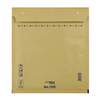 Boblepose, 15/E, 240 x 275 mm indre dim: 265 x 220 mm, Kort side &aring;ben peel&seel, Skr&aelig;l og forsegl, brun v&aelig;gt: 0.039 kg, pakke a 100 stk palle a 24 kartoner, palle a 24 kartoner FSC Mix Credit